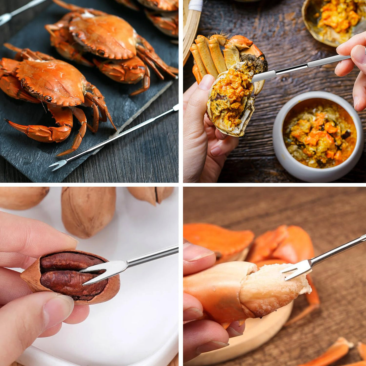 HLARTNET lobster tail opener and picks neatly arranged for serving