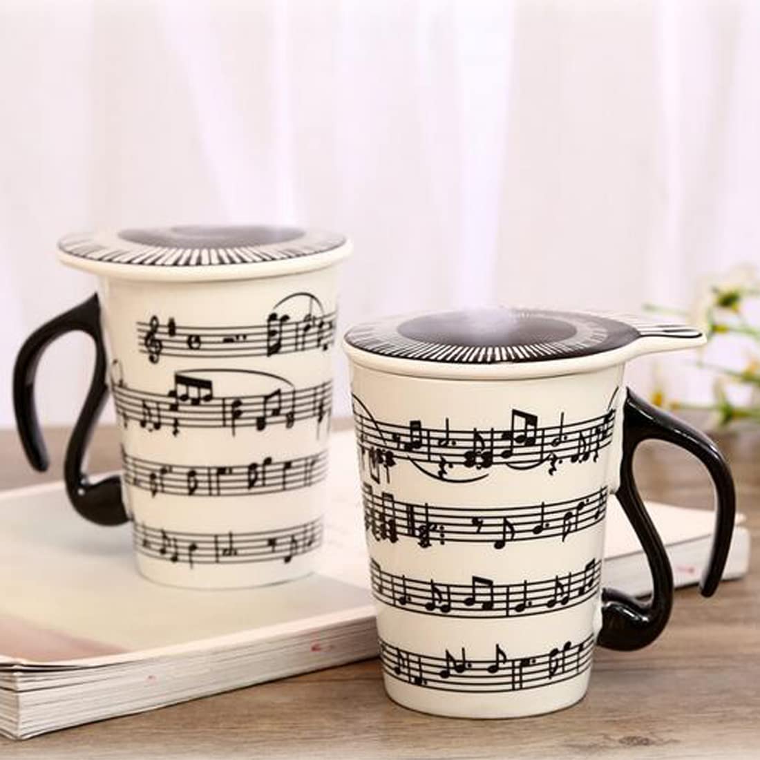 HLJgift ceramic mug, handmade finish, sturdy design for daily coffee or tea