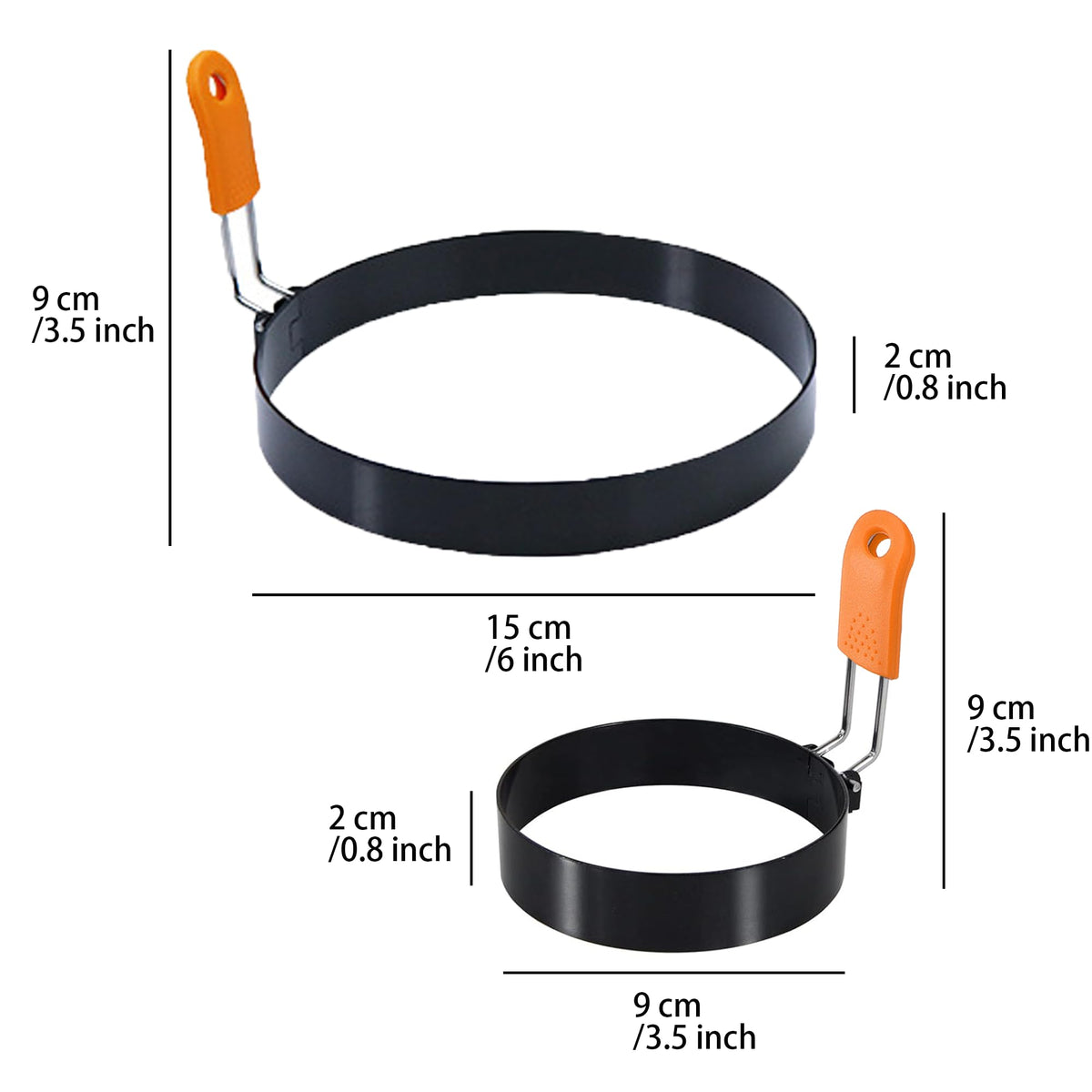 HLMOptimo 6-inch pancake mold for evenly plated stacks.