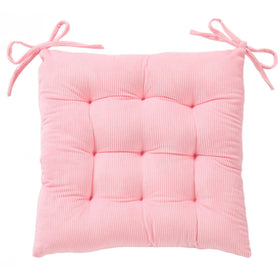 HLOVME corduroy chair cushion pink 15x15 adds plush comfort to any chair.
