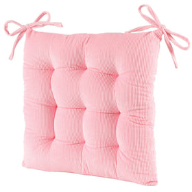 HLOVME pink cushion close-up shows soft corduroy texture for cozy seating.