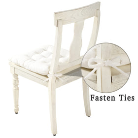 HLOVME cushion with ties ensures secure attachment to chairs.