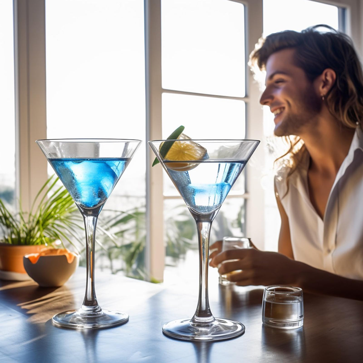Hlukana 10oz clear martini glasses for elegant cocktail presentation