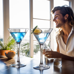 Hlukana 10oz clear martini glasses for elegant cocktail presentation