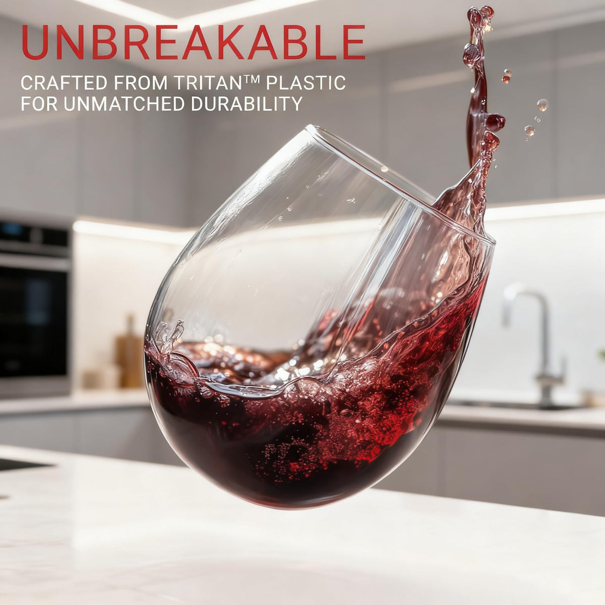 Hlukana 16oz capacity glasses suitable for red or white wine.