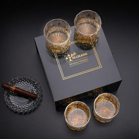 Hlukana glasses on a stylish bar setup