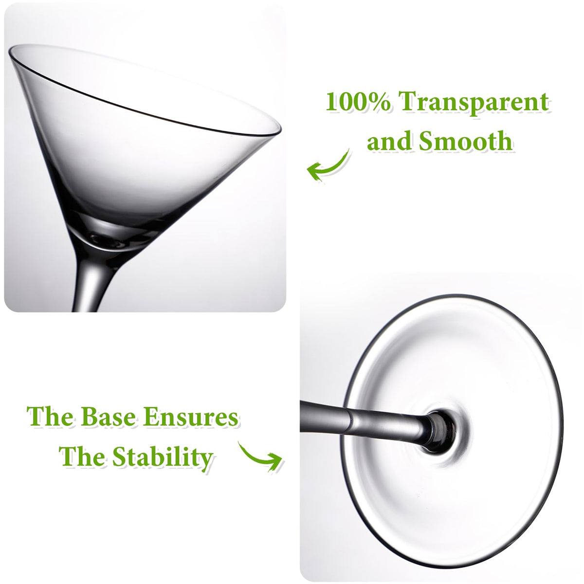 Hlukana BPA-free martini glasses safeguard safe, stylish servings