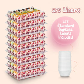 Hlukana clear display containers showcase decorated mini cupcakes