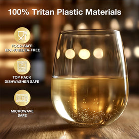 Hlukana wine glasses are top-rack dishwasher safe for easy cleanup.