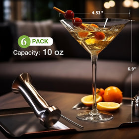 Hlukana elegant V-shape rim martini glasses enhance flavor sensation