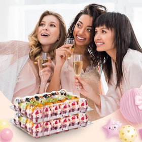Hlukana freezer-safe mini cupcake containers for make-ahead storage