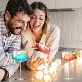 Hlukana gift-ready champagne glasses box makes a premium present.