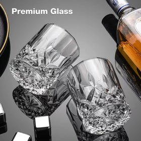 Hlukana heavy-base rocks glass for a steady grip