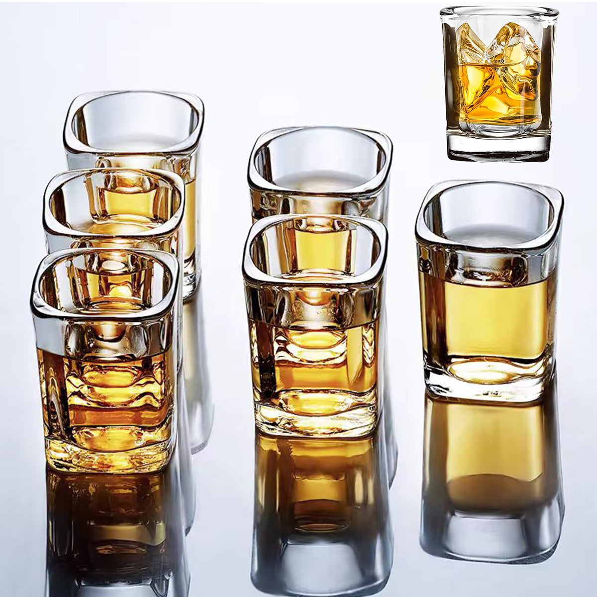 Hlukana heavy-base shot glasses: stable pours for parties and gatherings.