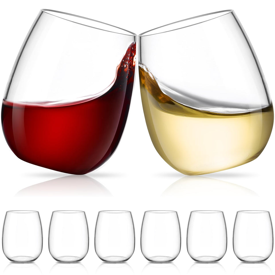 Hlukana Tritan wine glasses in 16oz six-pack, durable and clear.