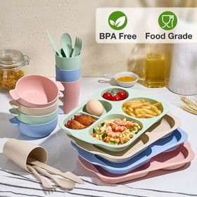 Hlukana 10oz wheat straw cups for lightweight, kid-friendly drinks.