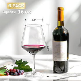Hlukana stemmed wine glasses with 16 oz capacity for refined outdoor use