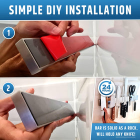 HMmagnets safe no-pinch installation on flat walls.