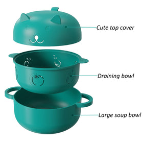 HMZXSY removable strainer for ramen bowl enables easy draining