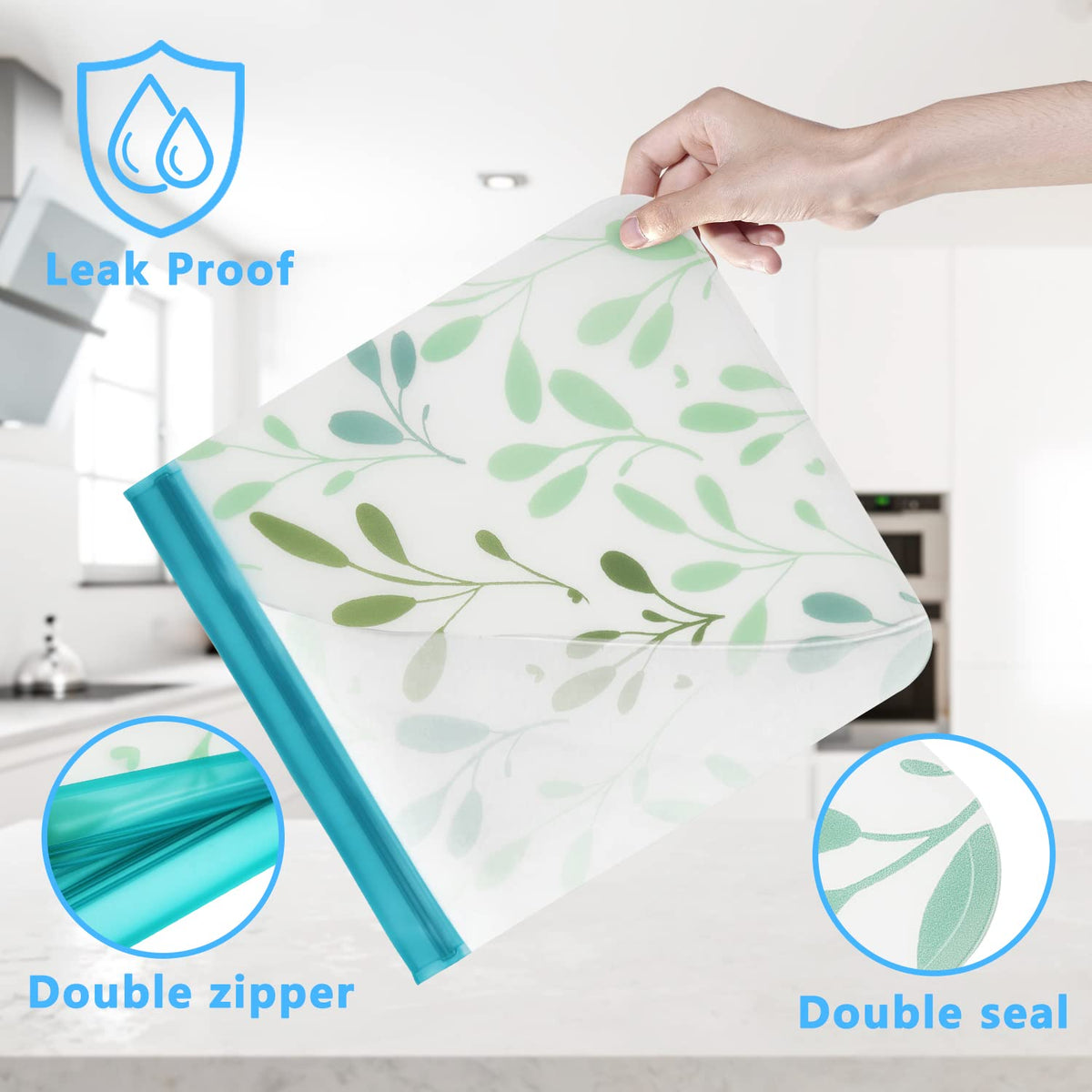 Hndnrxue 24-pack bags in dishwasher showcase easy cleanup