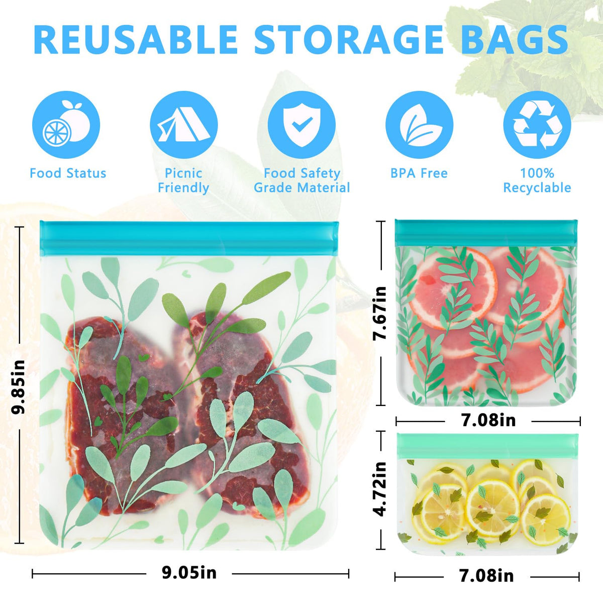 Hndnrxue 24-pack bags meal prep with sandwiches and fruits