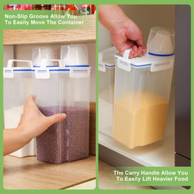 HNNJCK BPA-free material ensures safe storage in pantry and fridge.