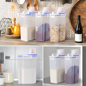HNNJCK multi-use storage box for grains, cereals, snacks and more.