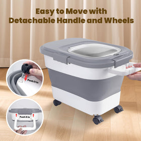 HOYTAMDAR wheels and handle enable smooth movement around the kitchen
