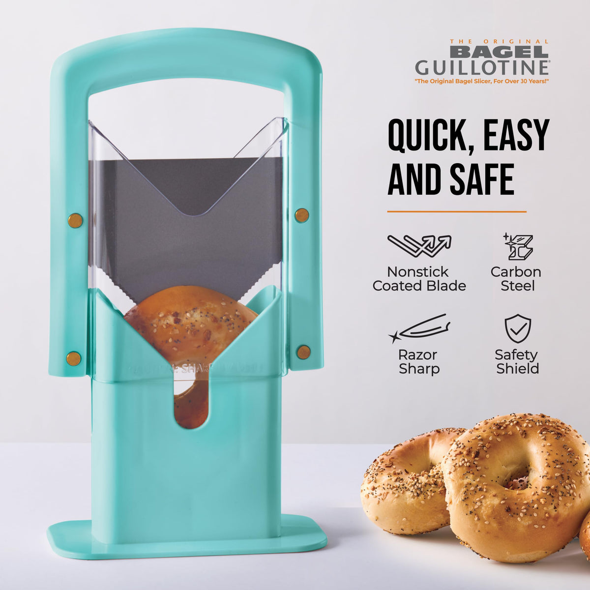 Hoan Bagel Biter compact design fits small kitchen countertops.