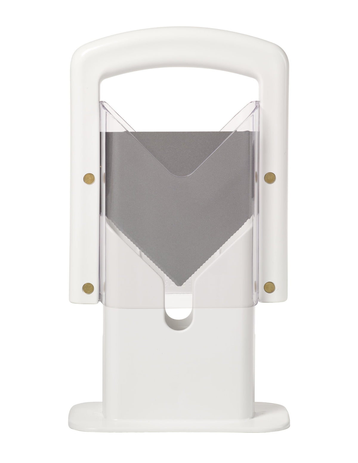 Hoan Bagel Biter cradle slot holds bread securely for confident cuts.