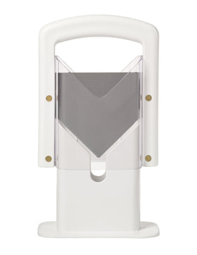 Hoan Bagel Biter cradle slot holds bread securely for confident cuts.