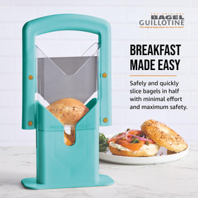 Hoan Bagel Biter precision serrated blade slices bagels smoothly.