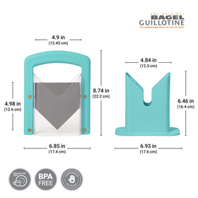 Hoan Bagel Biter top rack dishwasher safe for easy cleanup.