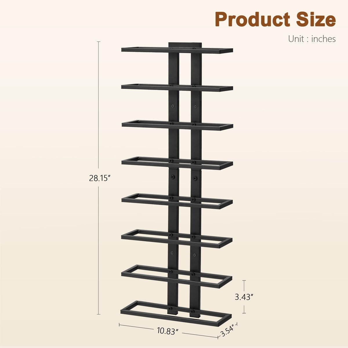 Hoctieon durable welded construction ensures reliable support for wine storage.
