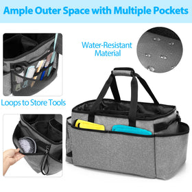 HODRANT extra-large cleaning caddy back pockets hold phones or chargers securely