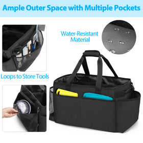 HODRANT extra-large cleaning caddy back pockets store phones or chargers for on-site jobs.