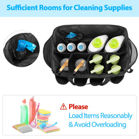 HODRANT extra-large cleaning caddy front pockets store bottles and brushes within reach