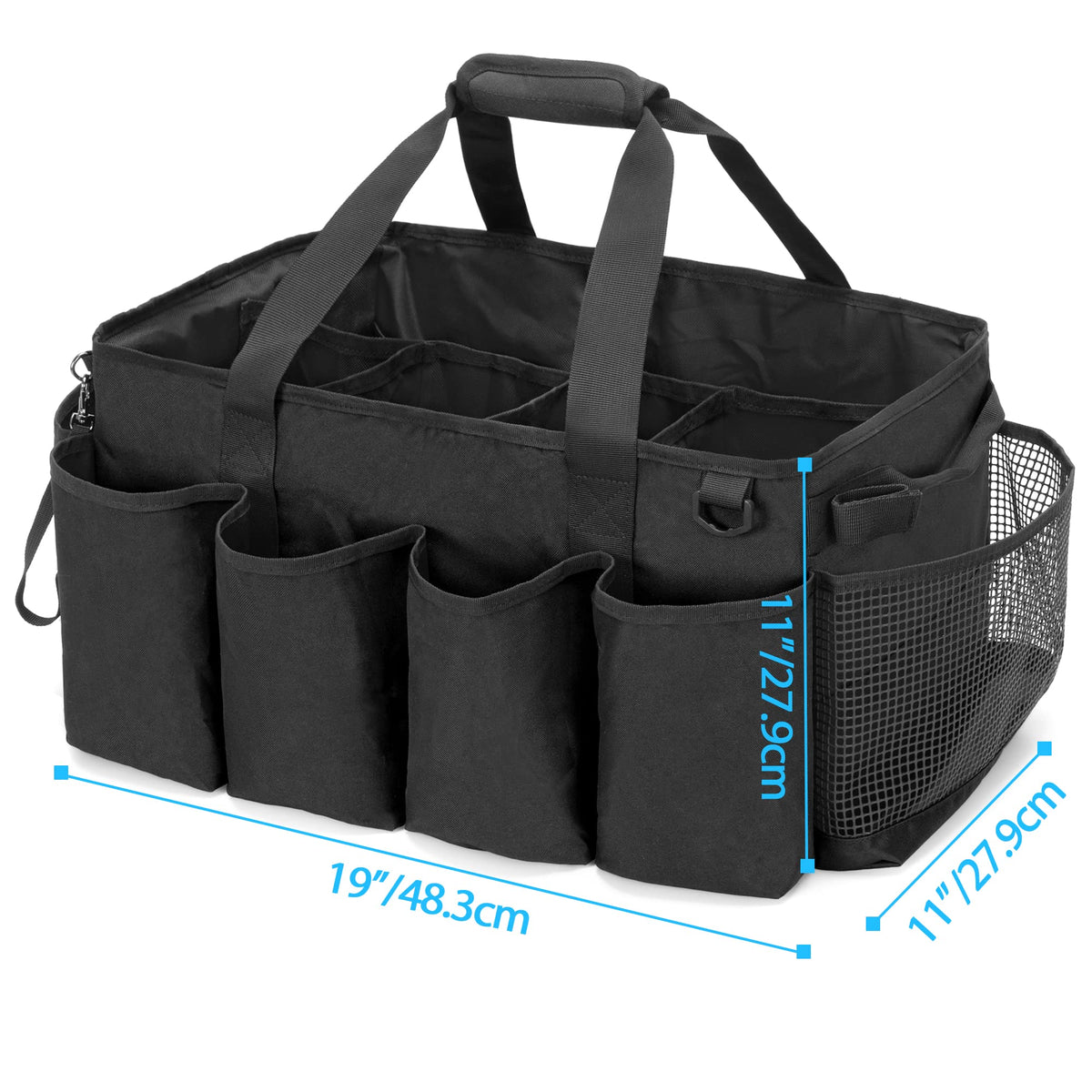 HODRANT extra-large cleaning caddy hanging strap enables versatile mounting.