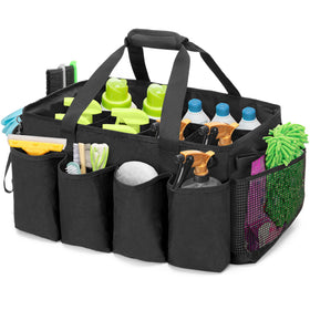 HODRANT extra-large cleaning caddy main compartment offers ample space for tools and supplies.