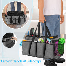 HODRANT extra-large cleaning caddy padded handles make carrying comfortable