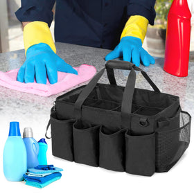 HODRANT extra-large cleaning caddy padded handles simplify transport across job sites.