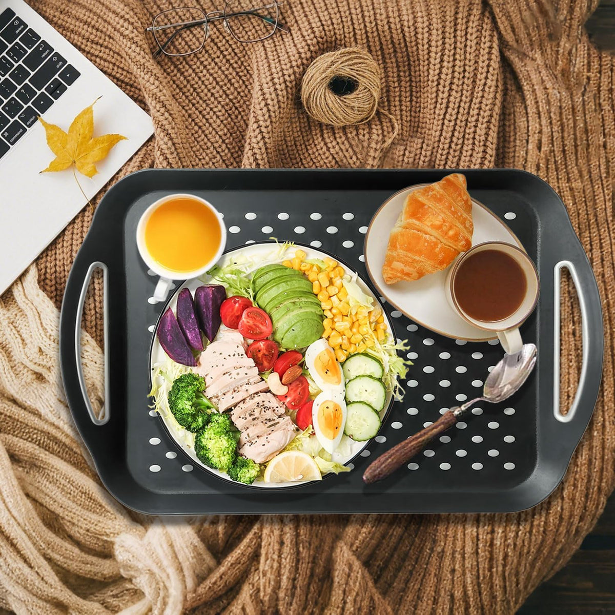 Hodvya lightweight yet sturdy tray for daily meals.