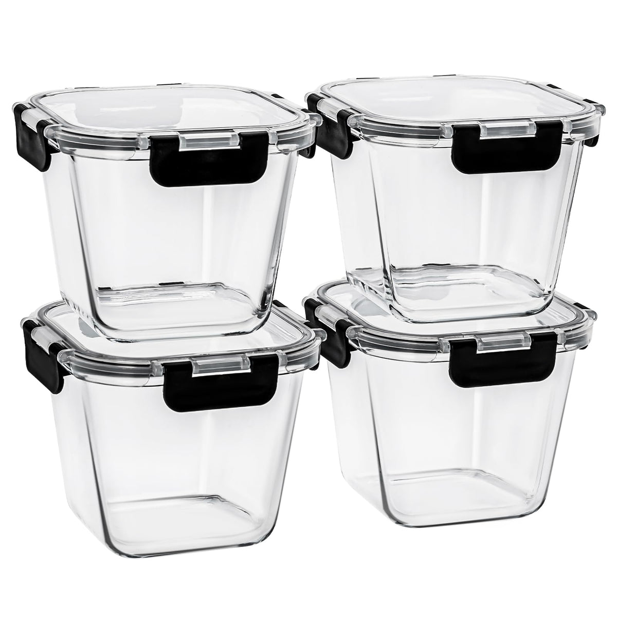 Hoenjuno 32oz glass soup container with lid for secure meal prep and fresh storage.