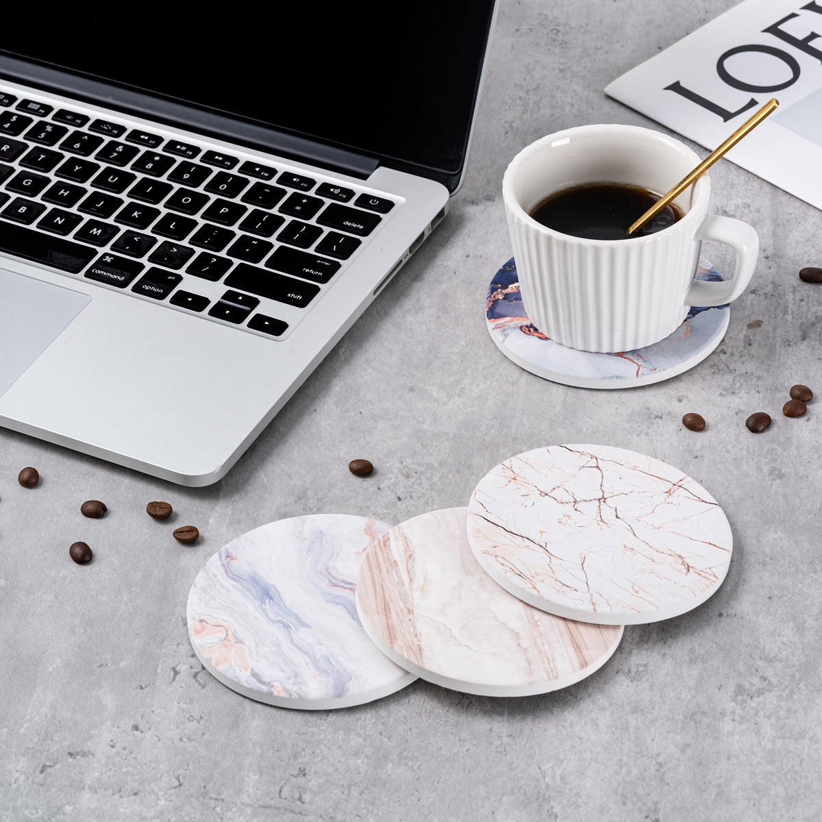 Hoewina gift-ready packaging for coasters set