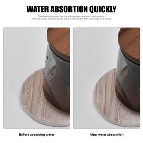 Hoewina sturdy black metal holder stores coasters neatly.