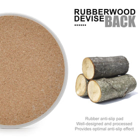 Hoewina natural-style ceramic coasters close-up