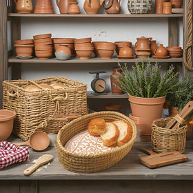 HofArtisan table warming basket shown ready for oven use