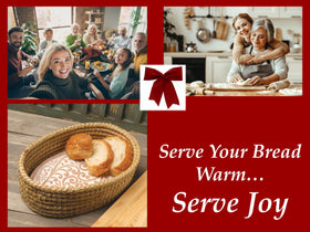HofArtisan terra cotta tortilla basket keeps tortillas warm