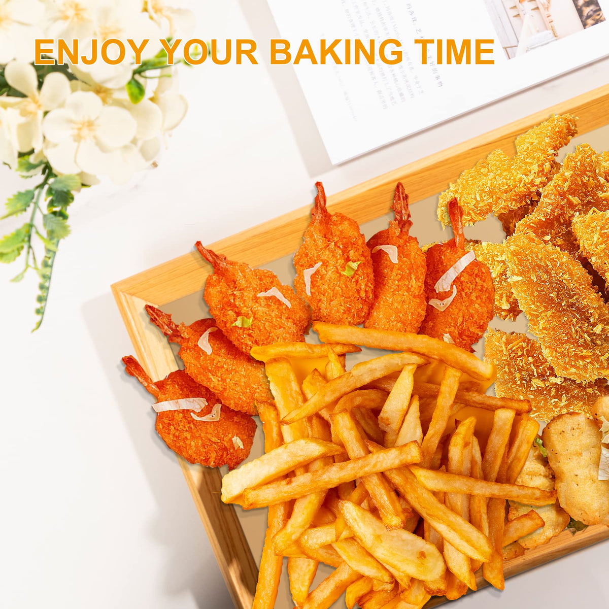 HOFHTD air fryer liner provides easy, mess-free cooking and quick cleanup.