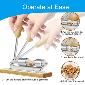 HOFHTD grooved tray keeps nuts in place for clean cracking